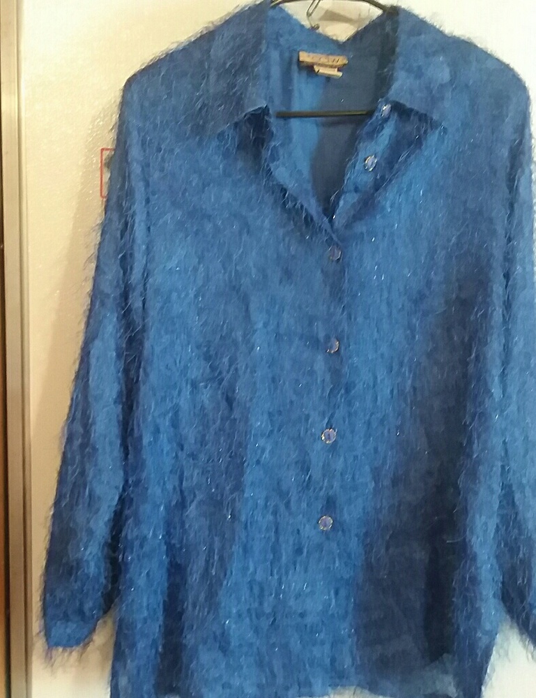 CDW button up ls shirt overshirt - L